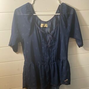 Hollister Navy Blue Top